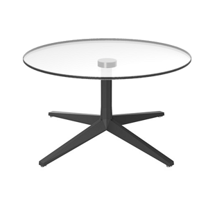 VONDOM - FAZ okrúhly konferenčný stolík so sklenenou doskou - rôzne veľkosti