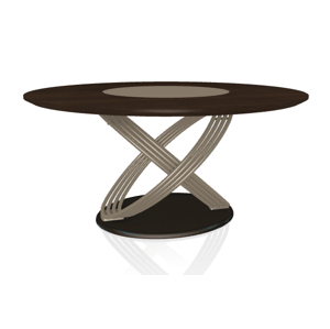 BONTEMPI - Okrúhly stôl Fusion so zabudovaným otočným stolom, Ø 150/180 cm