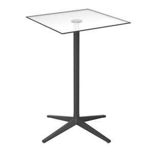 VONDOM - Barový stôl FAZ so sklenenou doskou - 69x69 cm