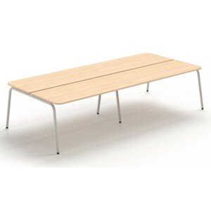 NARBUTAS - Štvormiestny pracovný stôl ROUND so zaoblenými rohmi 240x164